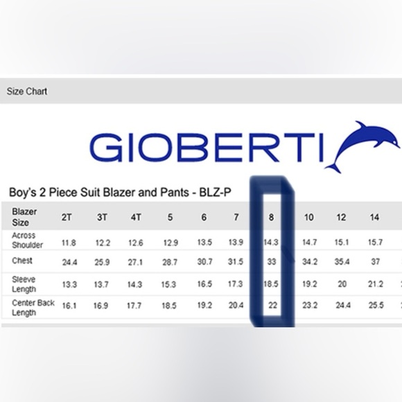 NWT Gioberti Boys Formal Navy Blazer Suit Jacket | Size 8 - Picture 12 of 12
